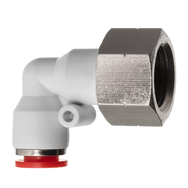 Usa Industrials Push to Connect Fitting- PBT-Female Elbow-3/8" Tube OD x 3/8" FNPT ZUSA-PTC-PBT-341 - main